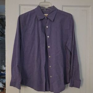 Ladies Long Sleave Purple Button Down Shirt
